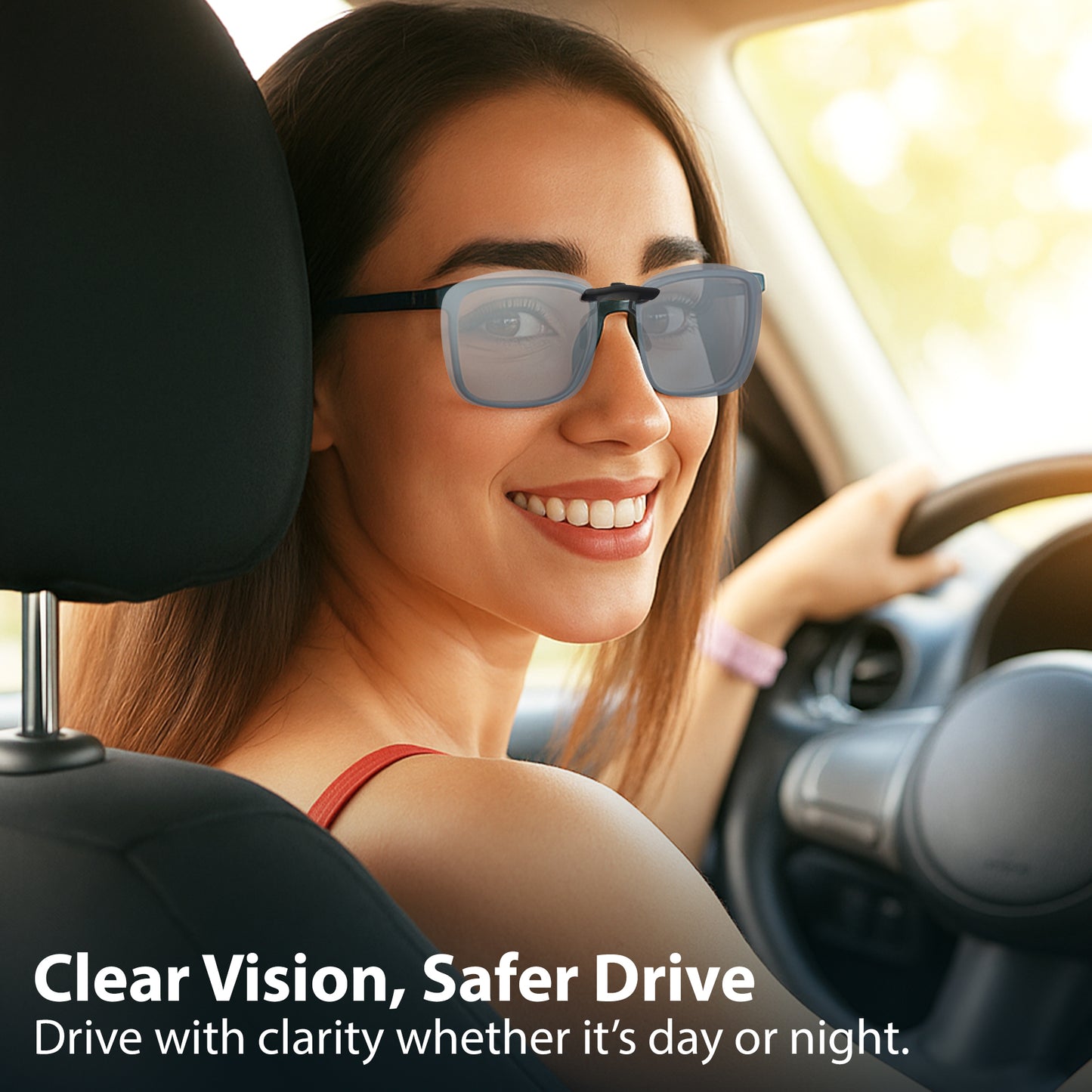 Clip on Polarized Night Vision 2pc silver-yellow