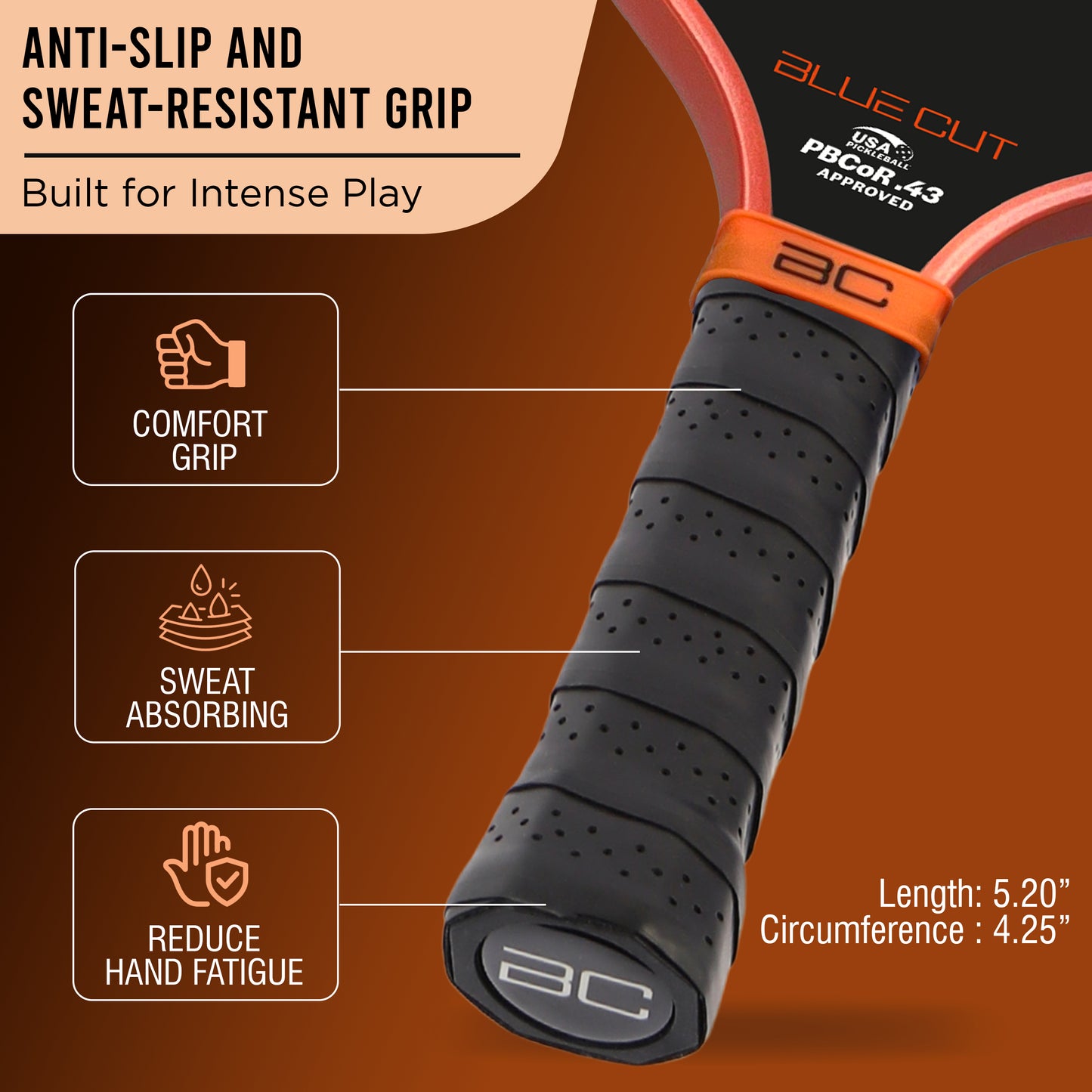 Orange Pickleball Paddle