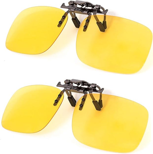 Flip Up Polarized Night Vision Yellow 2 Pack