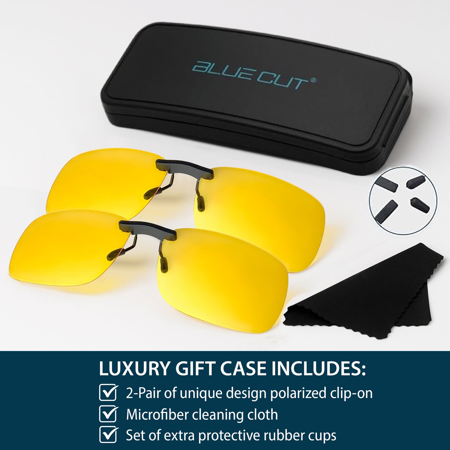 Clip on Polarized Night Vision yellow 2pc