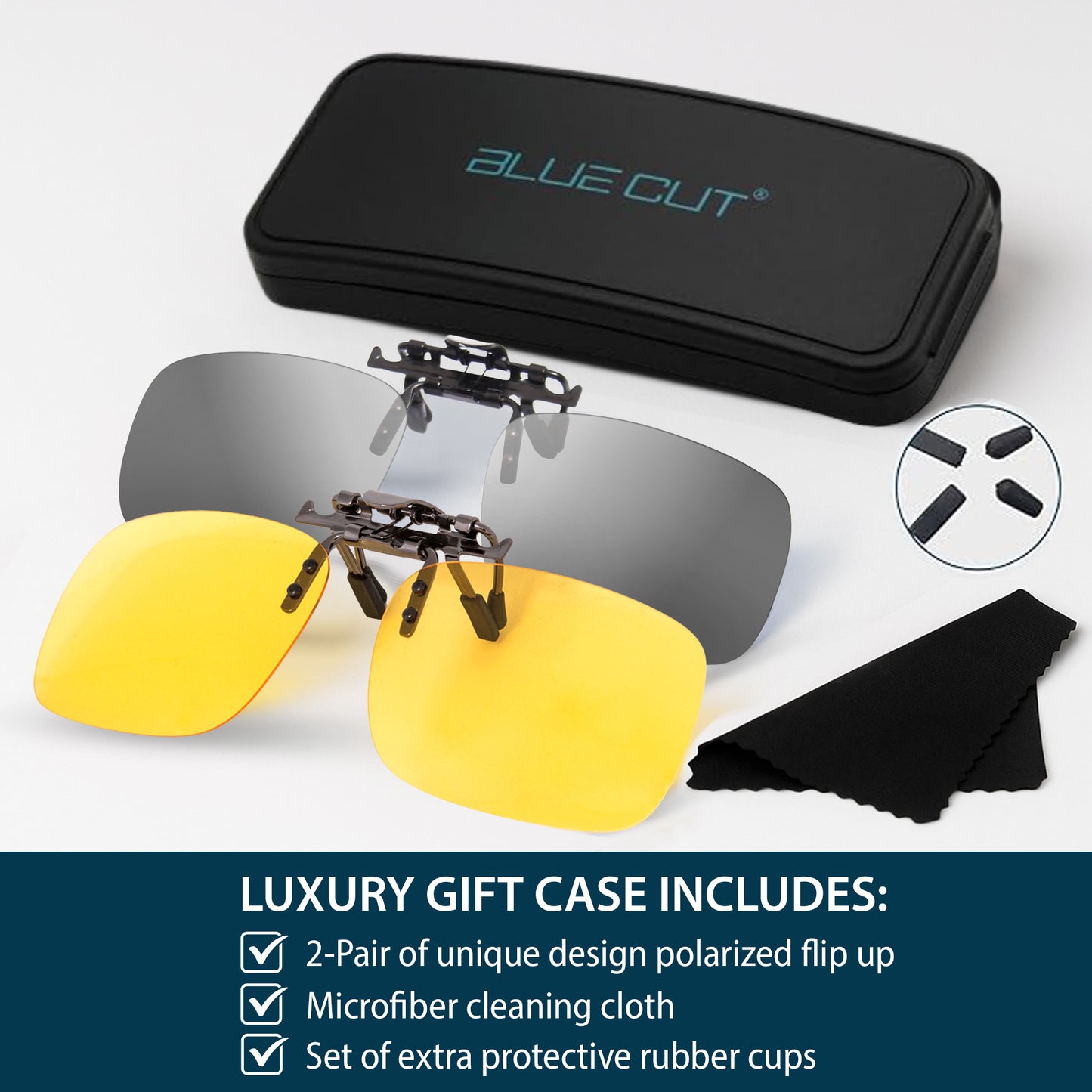 Flip Up Polarized Night Vision 2 Pack (Silver-Yellow)