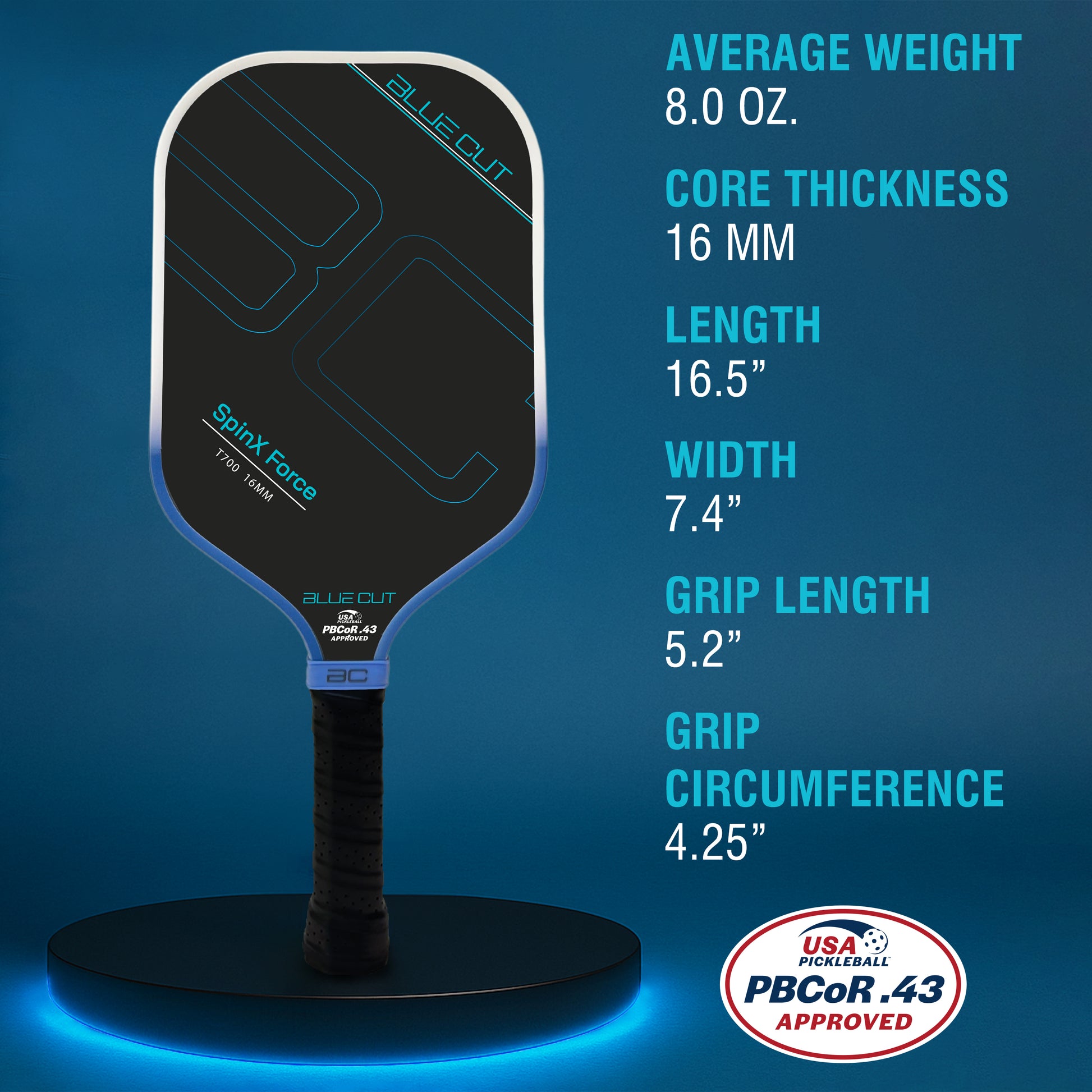 Blue Paddle Measurement Chart