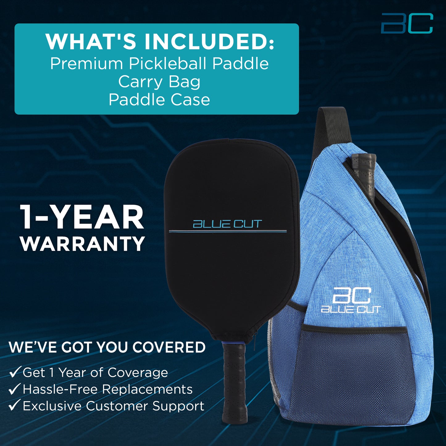Blue Pickleball Paddle