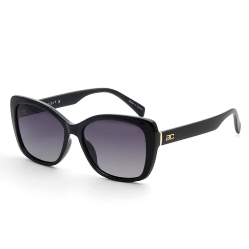Brithney Women Polarized Sunglasses Black