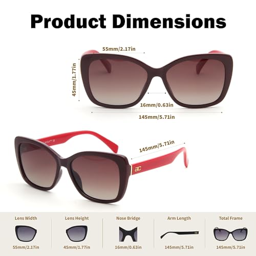 Brithney glasses wine red