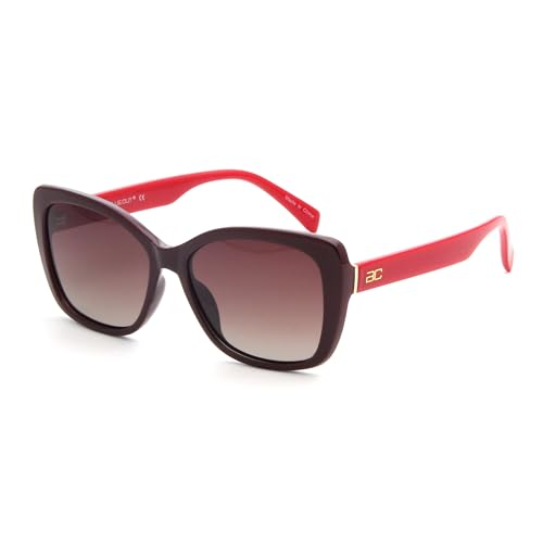 Brithney Women Polarized Sunglasses Red