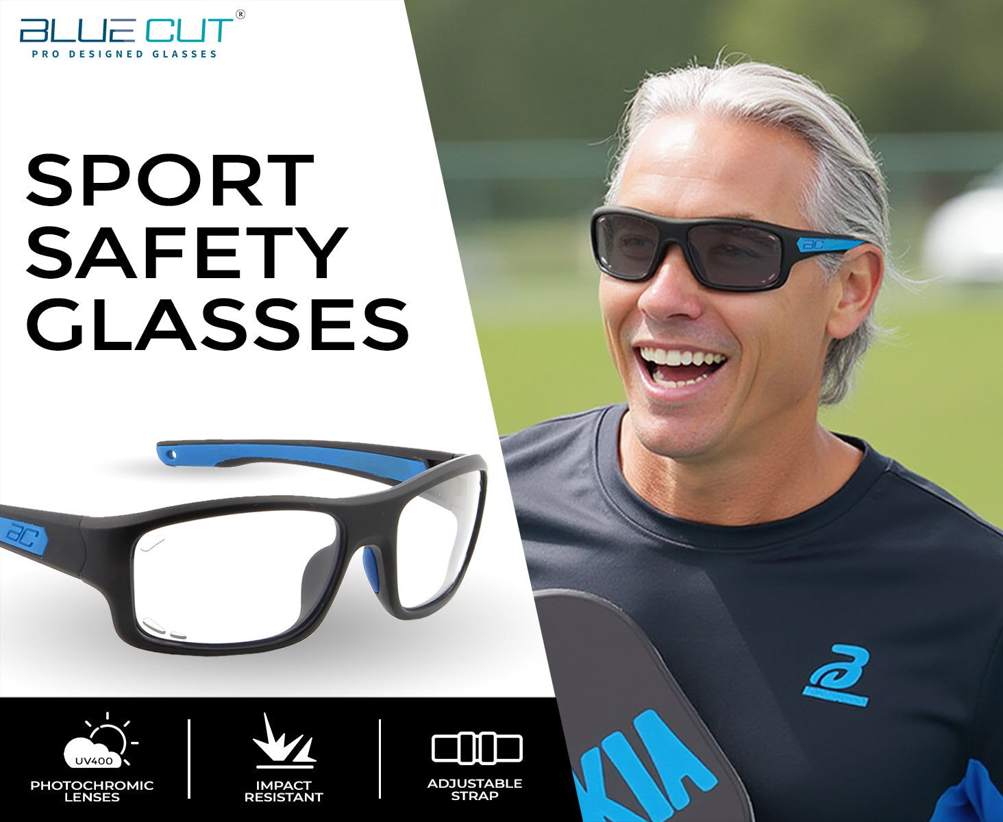 Bruno blue Sports Glasses