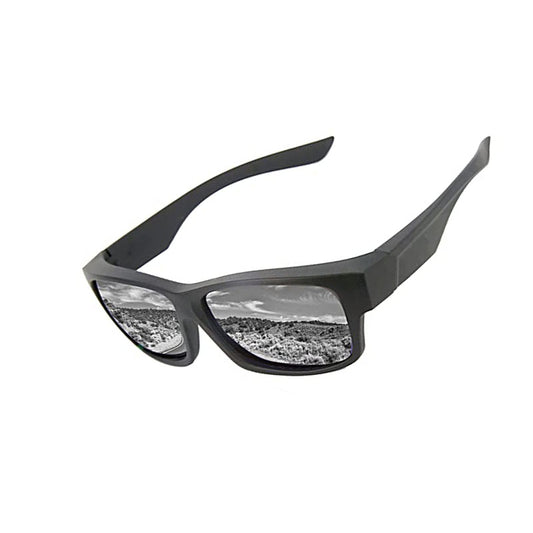 black grey glasses