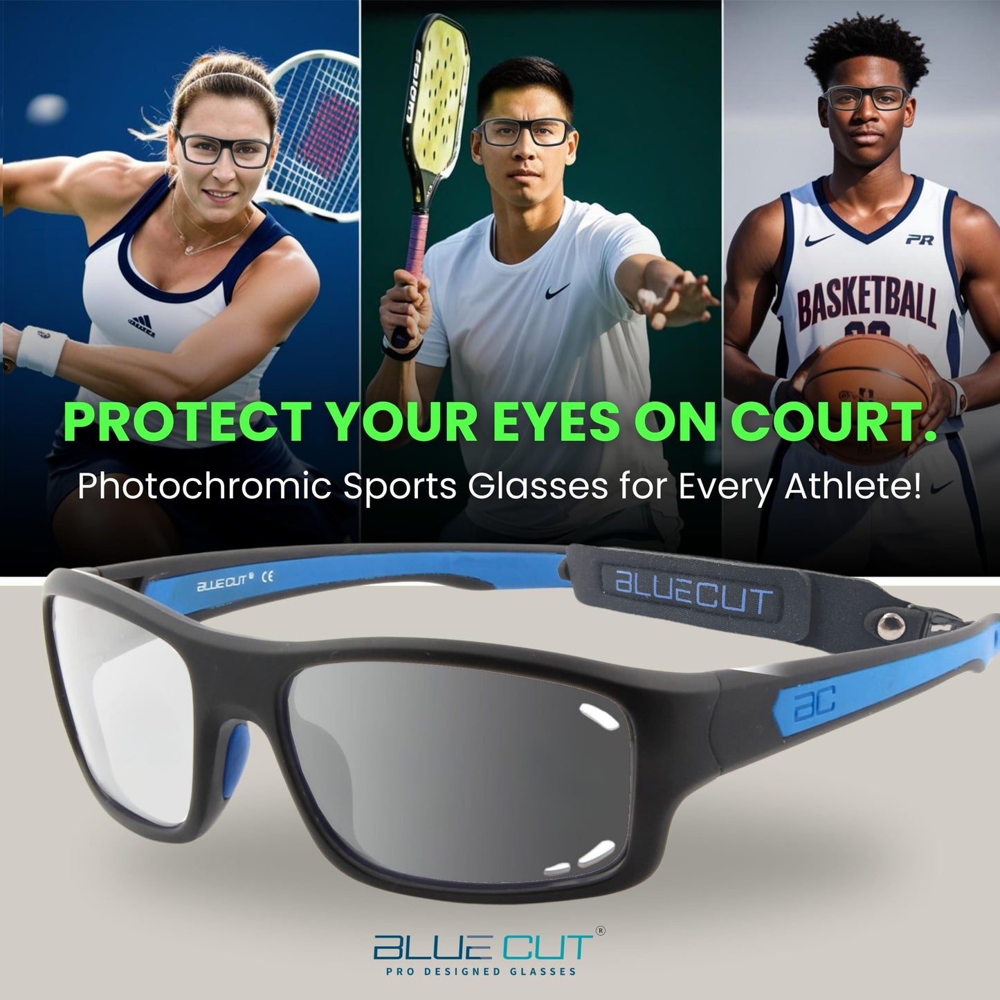 bruno black Blue glasses 1