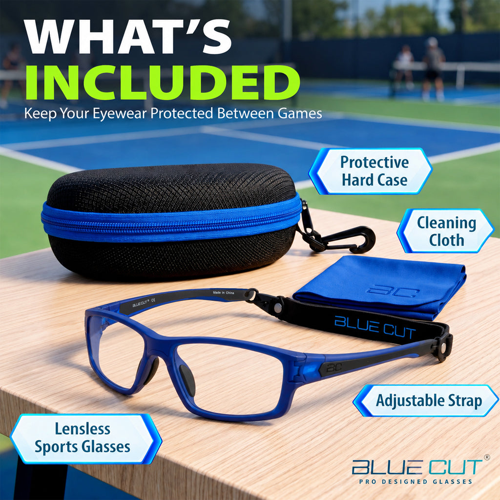 BRUNO Lensless Pickleball Glasses (Navy-Black)