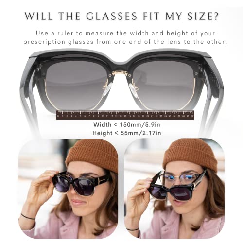 mia black glasses