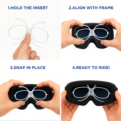 Ski Goggle Prescription Insert with Rack