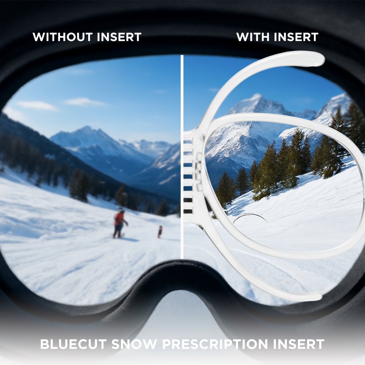 Ski Goggle Prescription Insert with Rack