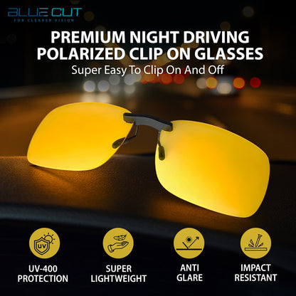 Clip on Polarized Night Vision yellow