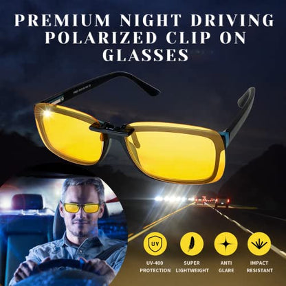 Clip on Polarized Night Vision yellow