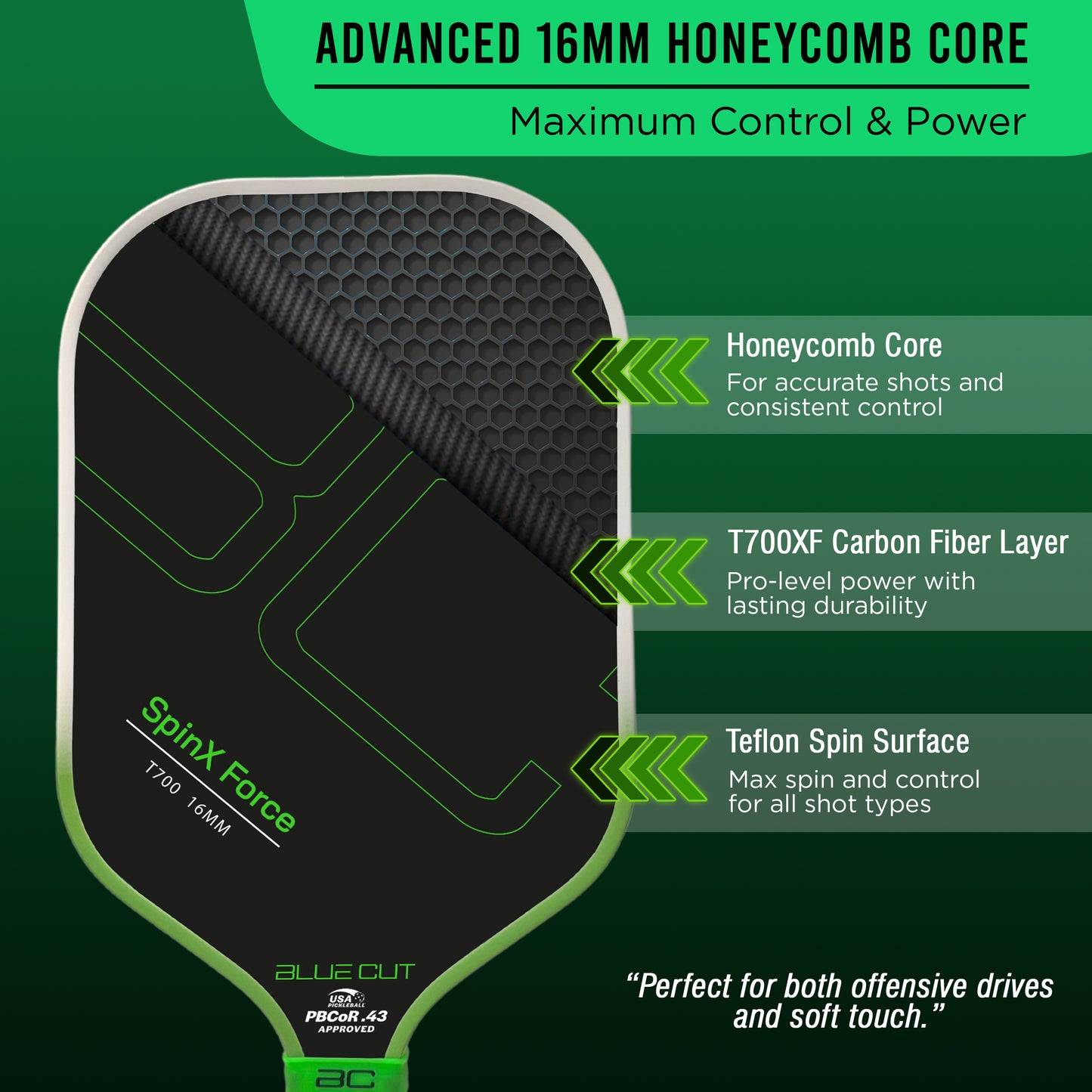 Green Paddle Honeycomb Core