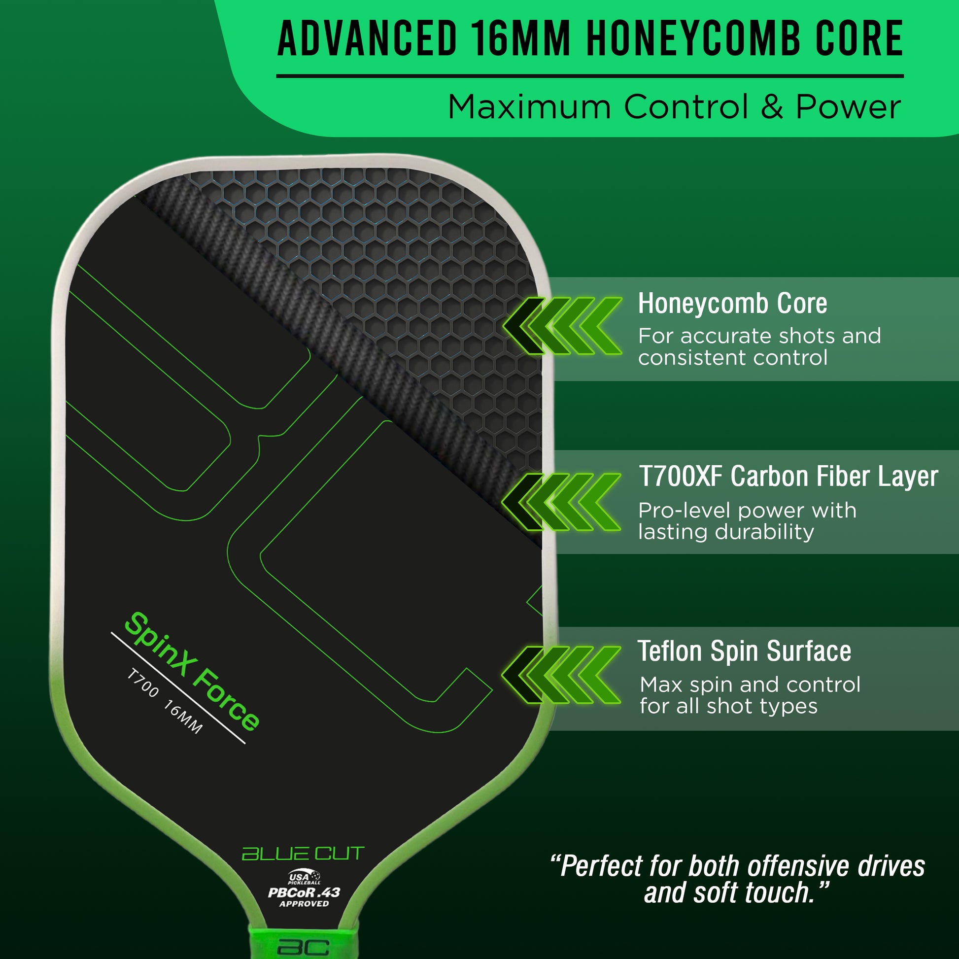 Green Paddle Honeycomb Core
