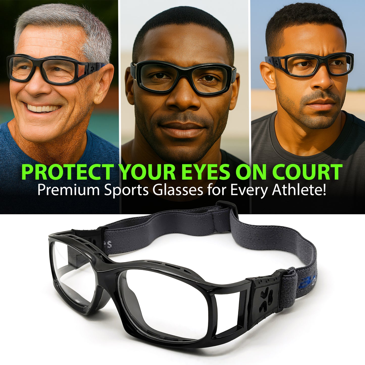 1025 Sport Glasses (Black)