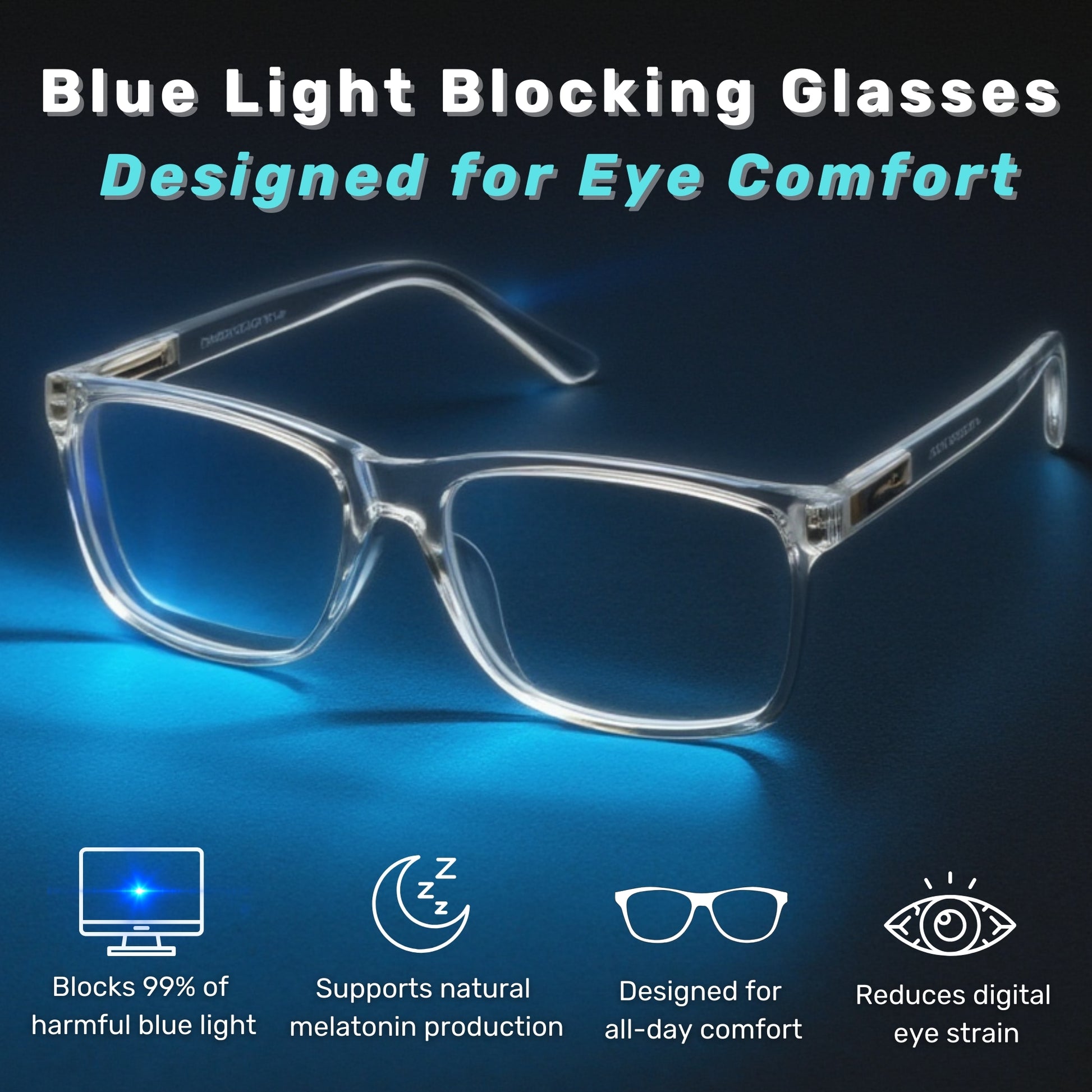 blue light blocking goggles Fred Blue Light Glasses for Eye Protection | Clear