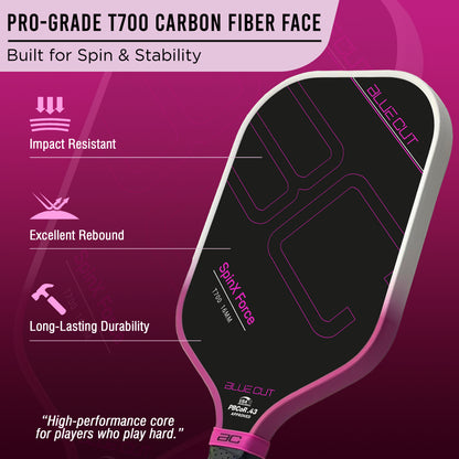 Pink Paddle Carbon Fiber Face
