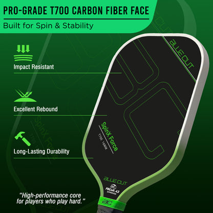 Green Paddle Carbon Fiber Face