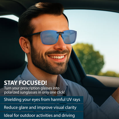 Clip on Polarized Night Vision 2pc blue-yellow