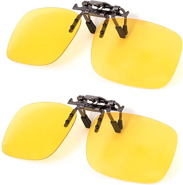 Flip Up Polarized Night Vision Yellow 2 Pack