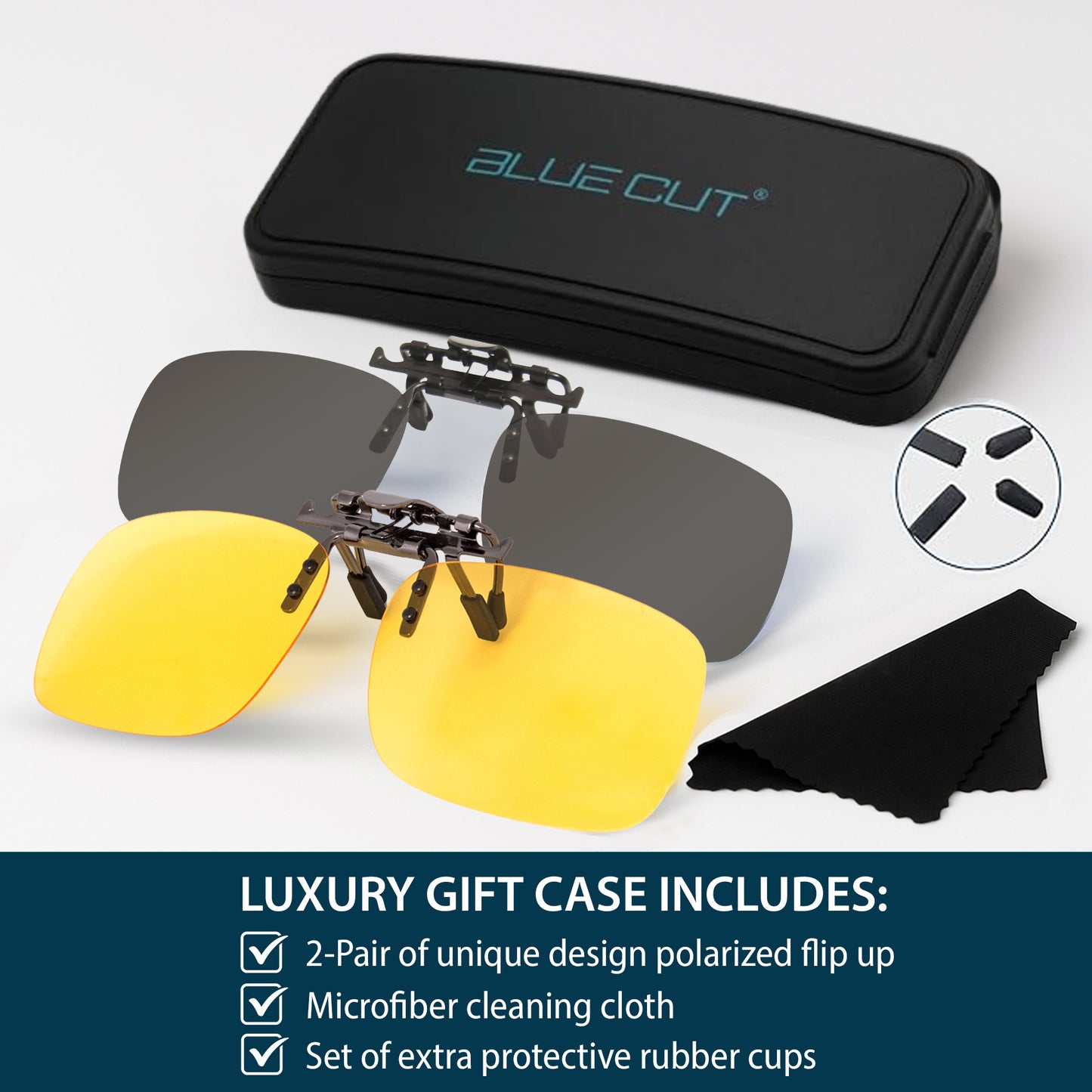 Flip Up Polarized Night Vision 2 Pack (Gray-Yellow)