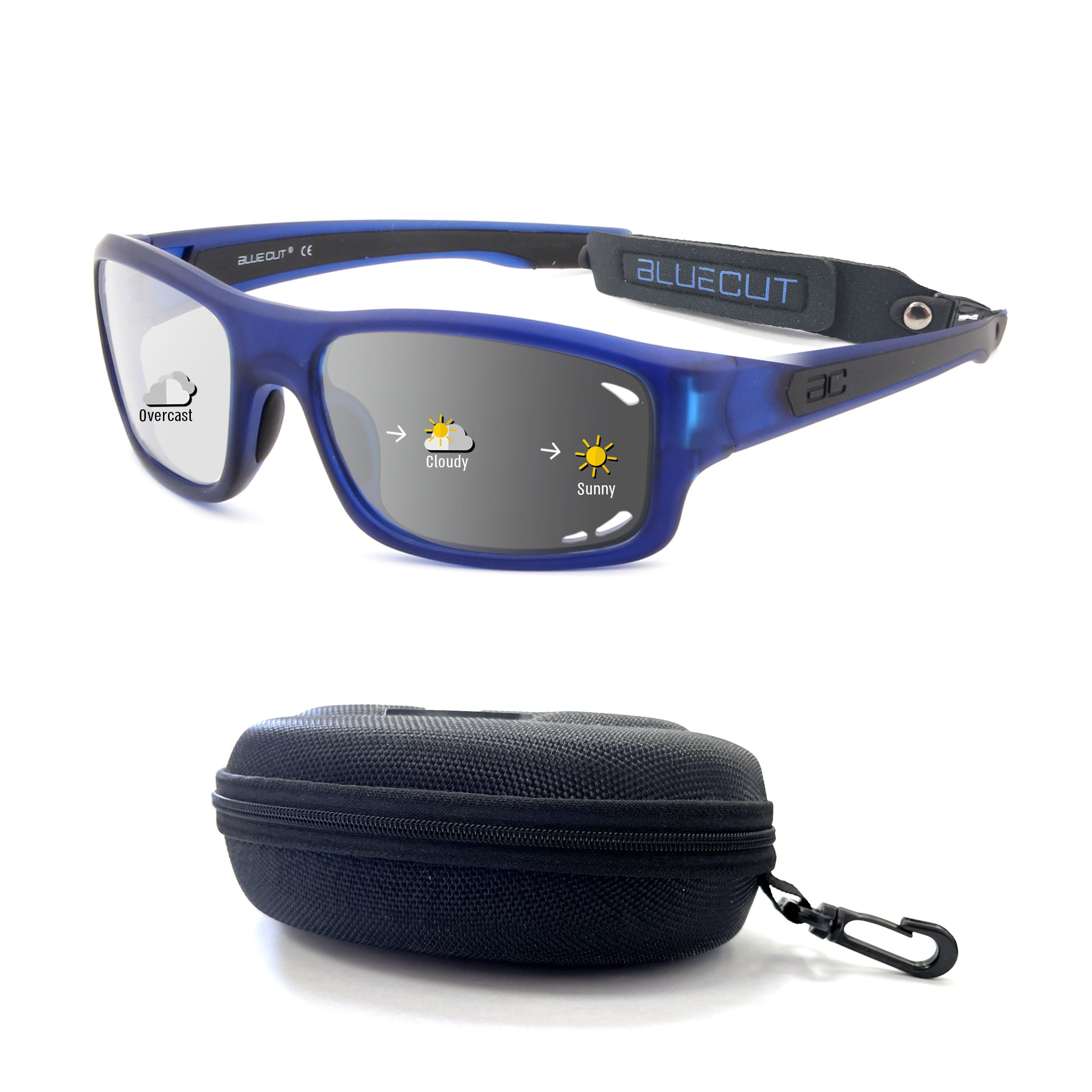 Occhiali Sportivi Fotocromatici BLUE CUT – Antiuomo, Per Basket, Pickleball E Corsa – Protezione UV400