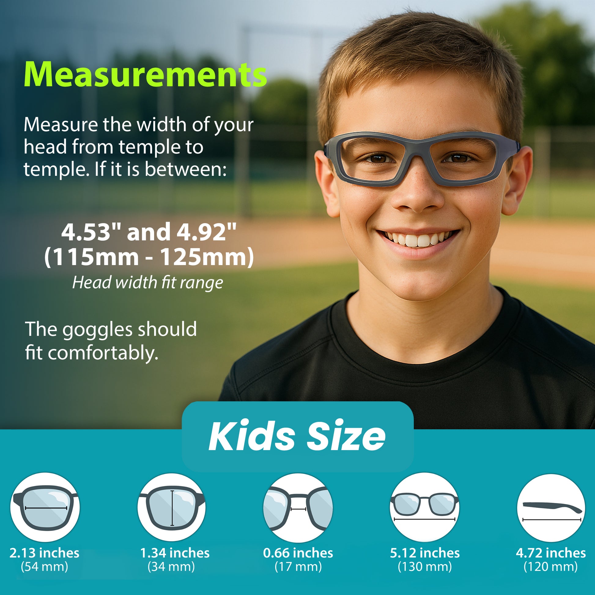 cool sports goggles Steph Kids Sports Protection Goggles | Gray Black