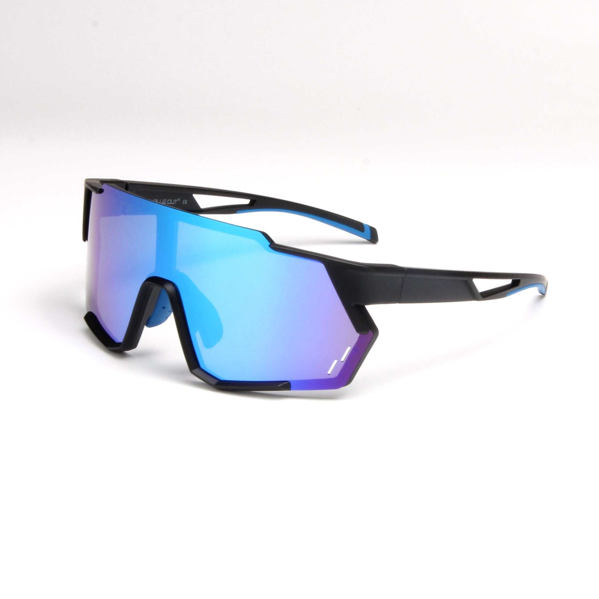 Leo (Black Blue W/Blue Mirror Sunglasses)