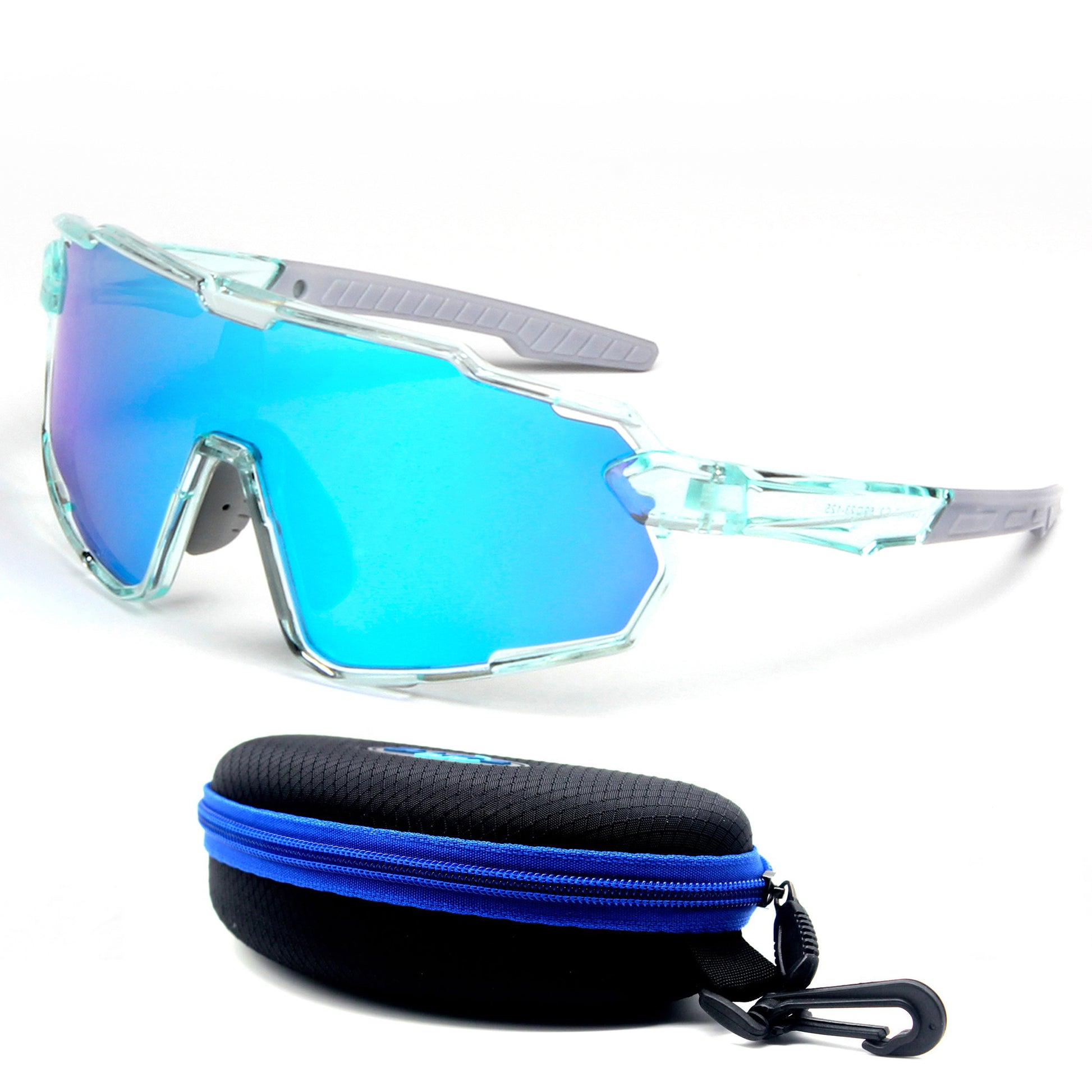 Lebron (Clear W/Blue Mirror Sunglasses)