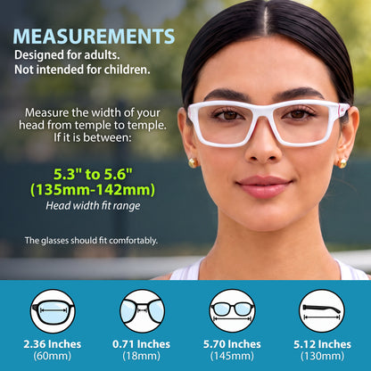 GuardX Lensless Pickleball Glasses (White-Pink)