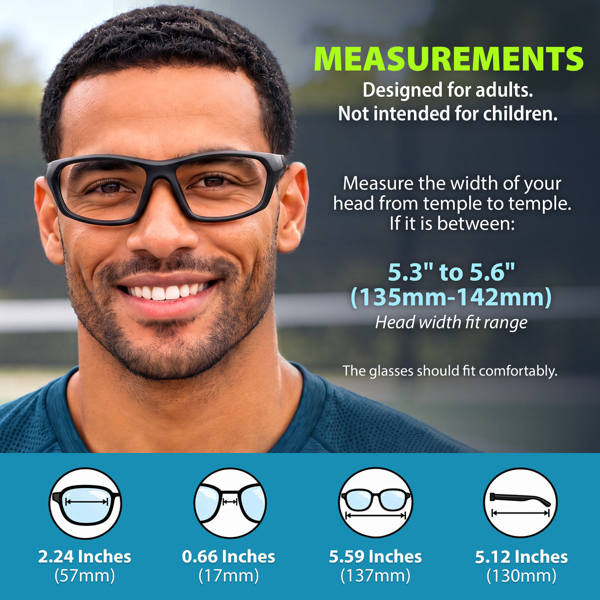 STEPH Lensless Pickleball Glasses (Black-Black)