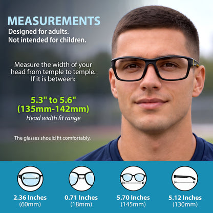 GuardX Lensless Pickleball Glasses (Black-KHAKI)