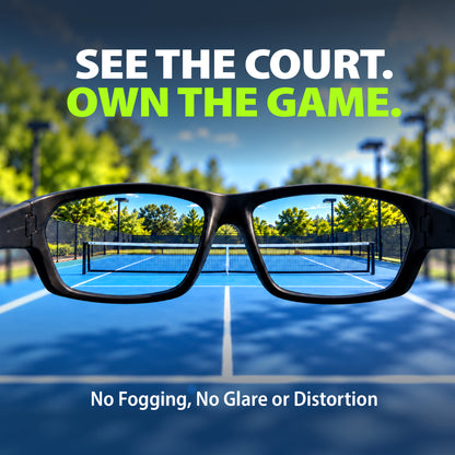 STEPH Lensless Pickleball Glasses (Black-Black)