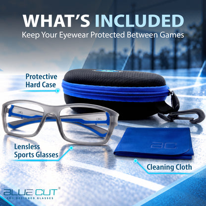 GuardX Lensless Pickleball Glasses (Gray-Blue)