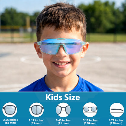 Lebron Kids (Clear W/Blue Mirror Photochromic Lenses)