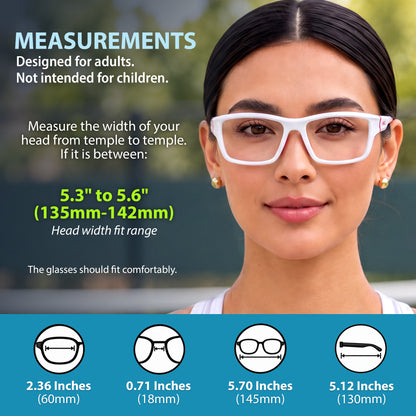 GuardX Lensless Pickleball Glasses (White-Pink)