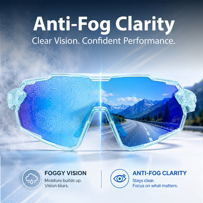 Lebron (Clear W/Blue Mirror Sunglasses)