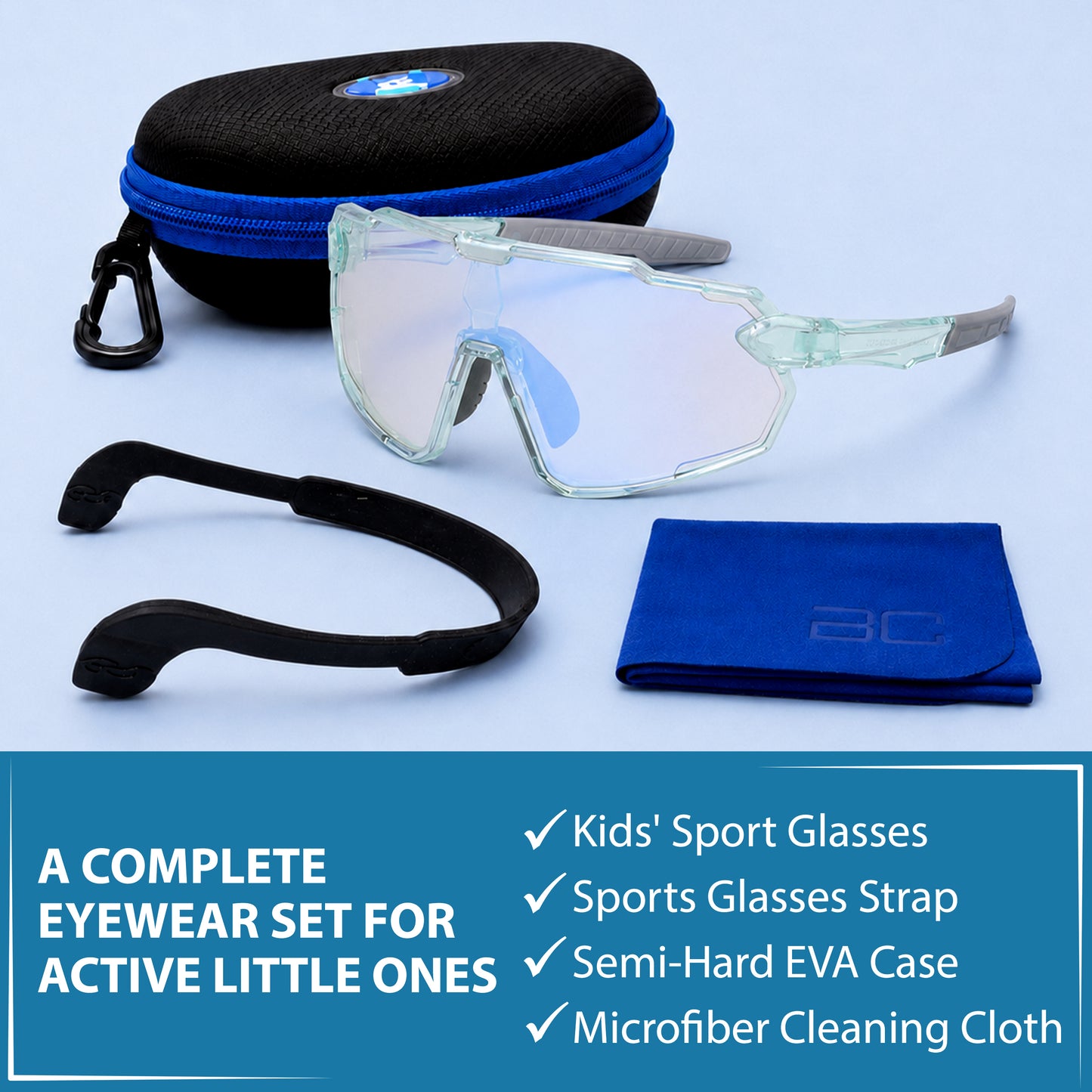 Lebron Kids (Clear W/Blue Mirror Photochromic Lenses)