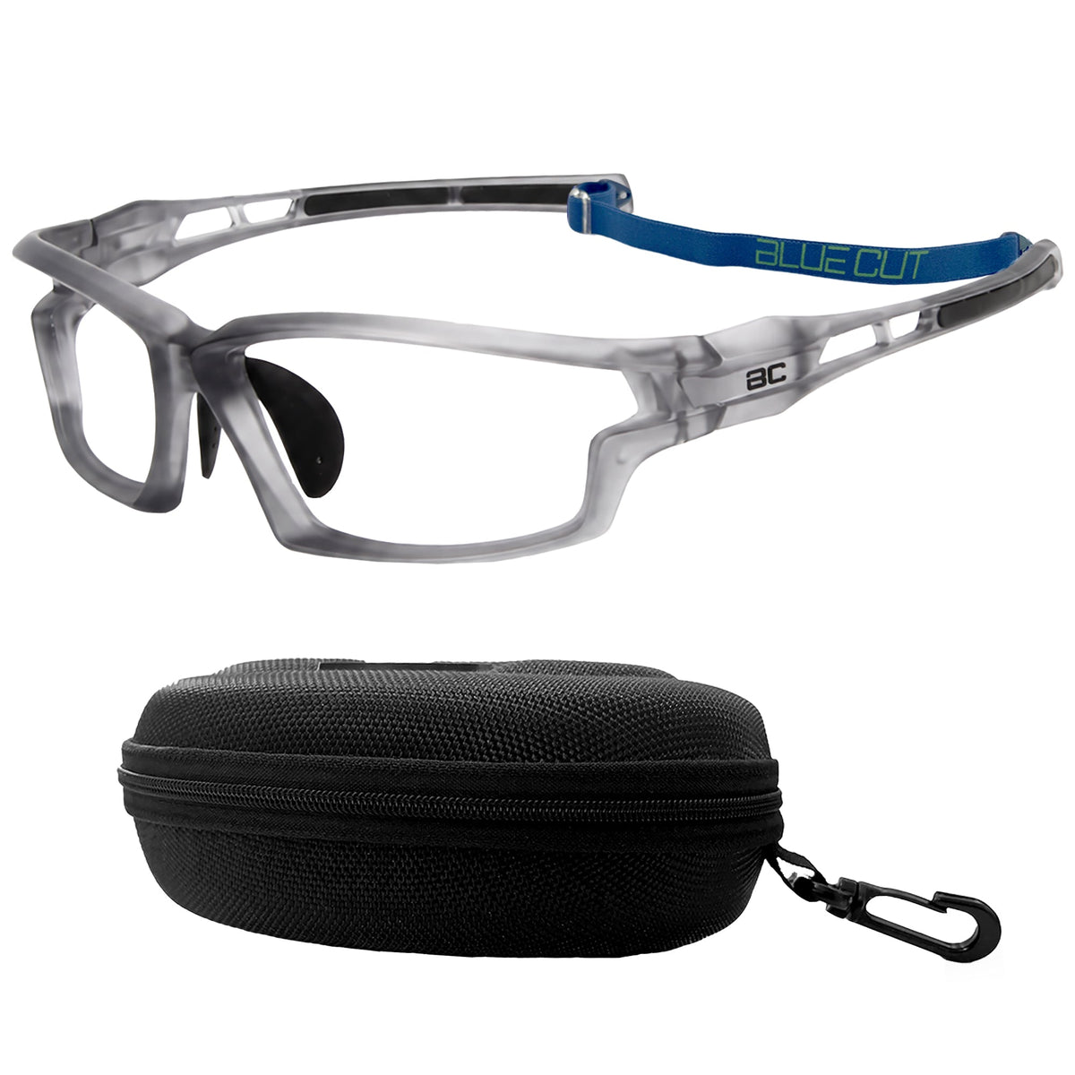 BlockX Lensless Pickleball Glasses (Gray-Black)