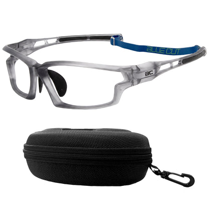 BlockX Lensless Pickleball Glasses (Gray-Black)