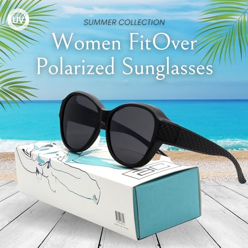 Amelia Fit Over Polarized Sunglasses For Women Black