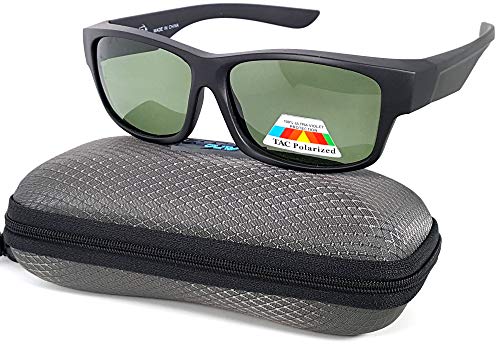 Calvin Fit Over Polarized Sunglasses For Women Black-Green