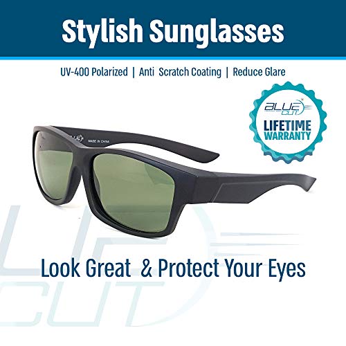 Calvin Fit Over Polarized Sunglasses For Women Black-Green