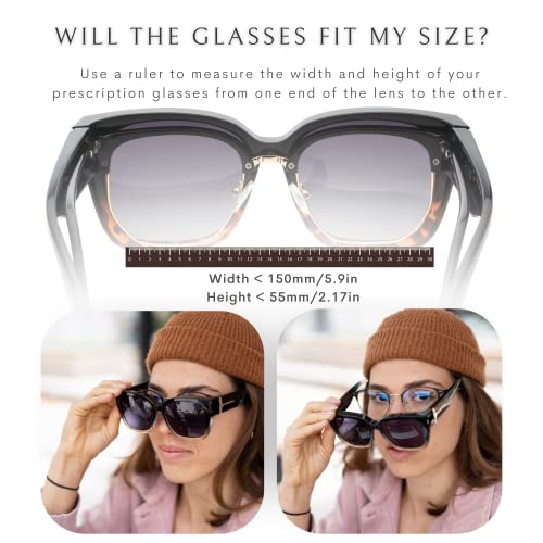 Mia Fit Over Polarized Sunglasses For Women Black-Tor