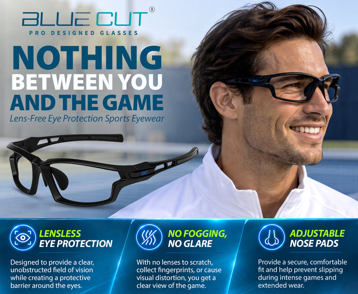 BlockX Black-Black lensless sports glasses features