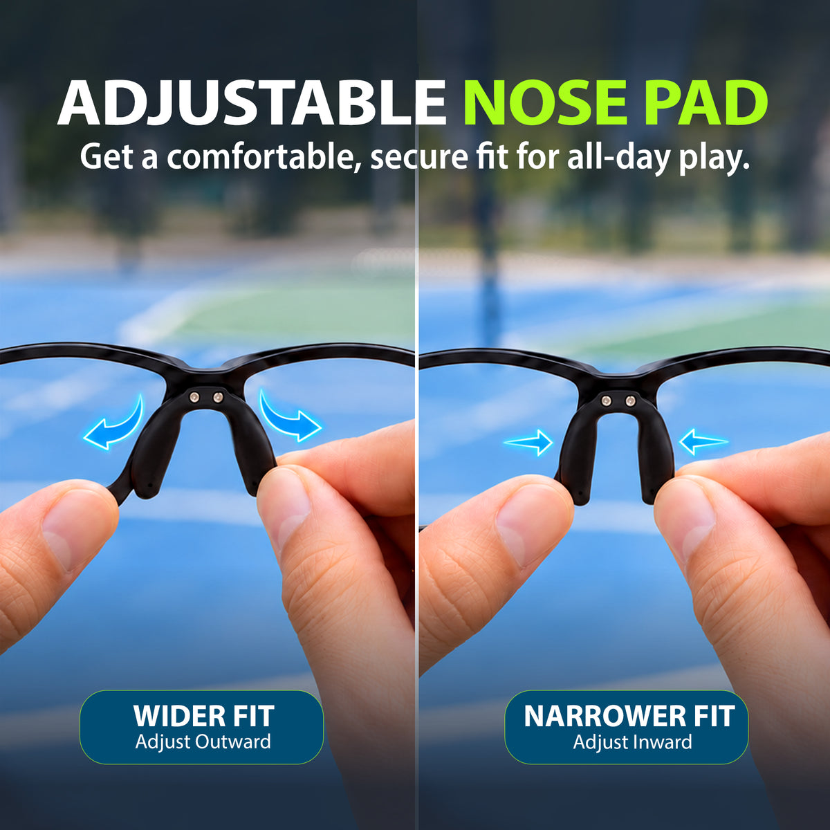 BlockX Lensless Pickleball Glasses (Black-Black)