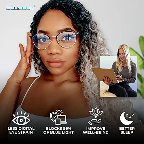 Ema Blue Light Glasses Black-Gold